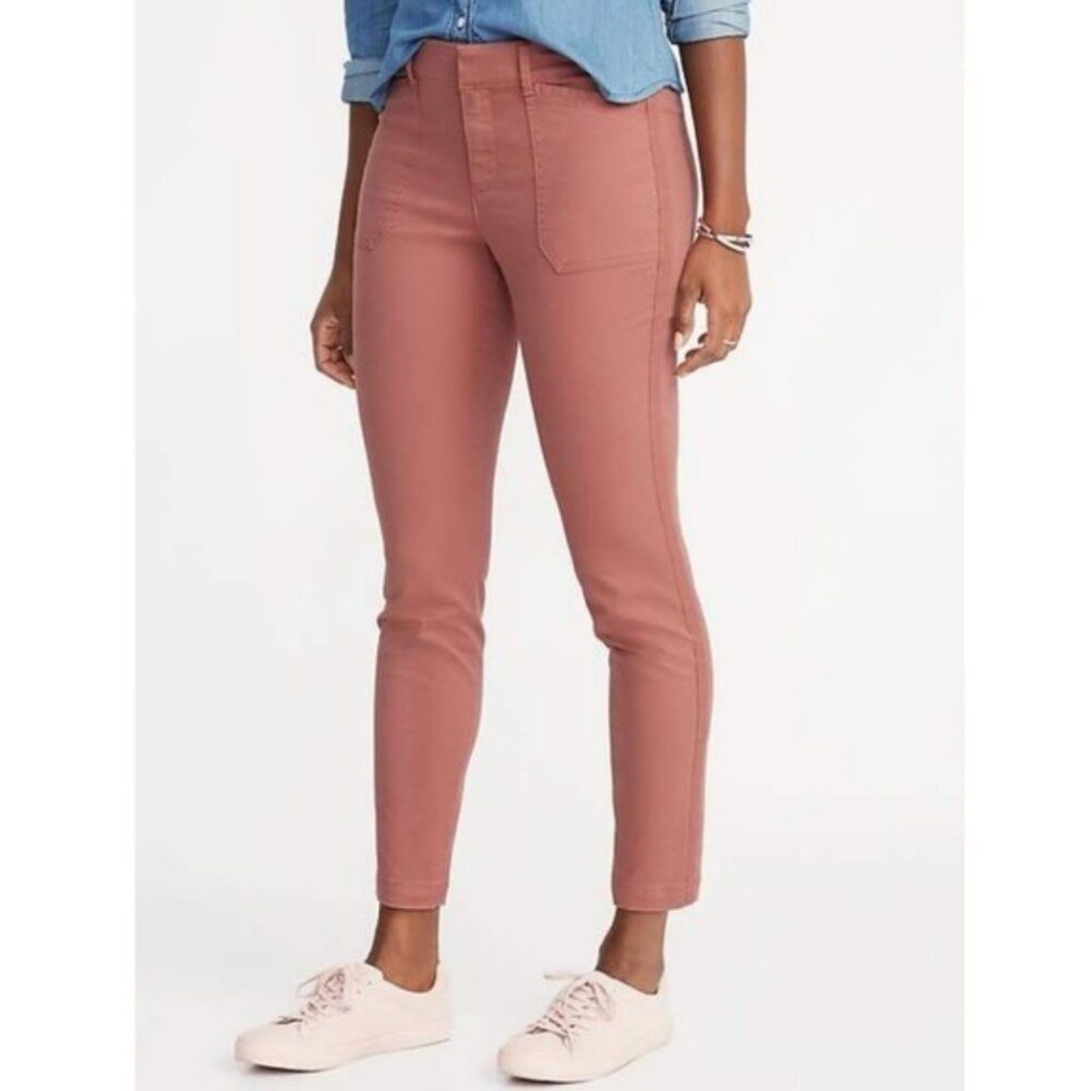 Old Navy Mid-Rise Pixie Chino Side-Stripe Utility Ankle Pants sz8 - Picture 2 of 10